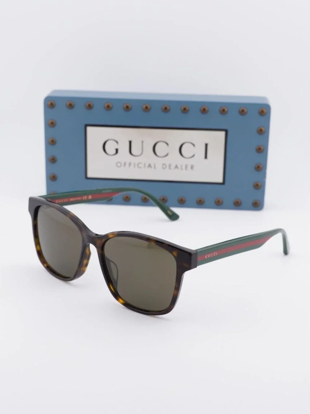 Gucci GG0417SK 003 Square Sunglasses - Havana / Brown